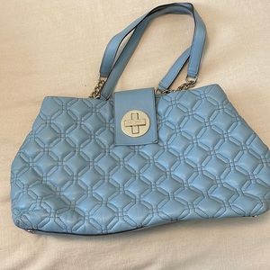 Kate Spade light blue quilted leather bag